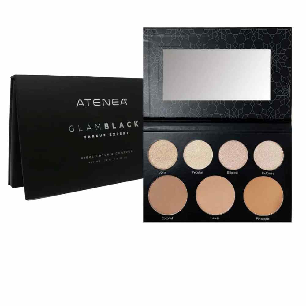 Paleta de contornos e iluminador Glam Black Atenea