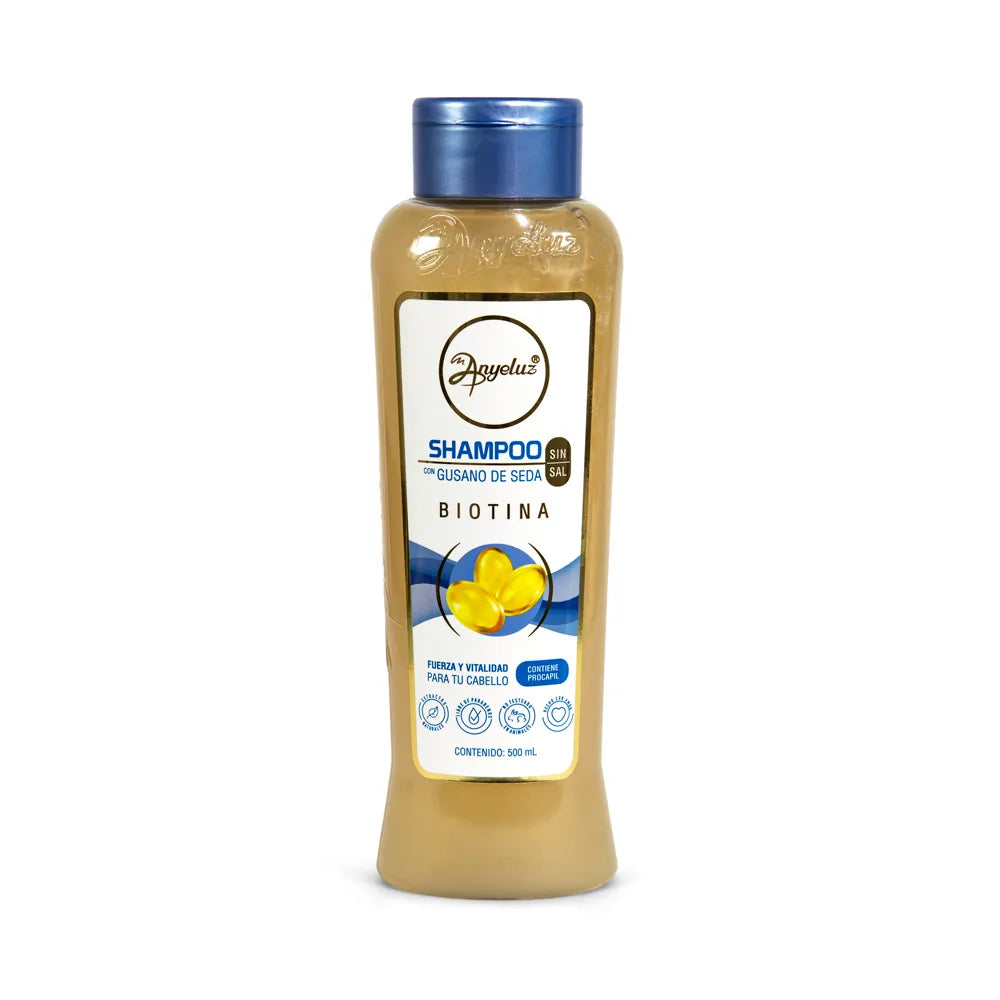Shampoo Gusano de Seda con biotina Anyeluz